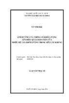 ảnh hưởng của thông số khối lượng lên hiệu quả giảm chấn cùa nhiều hệ cân khối lượng trong kết cấu khung