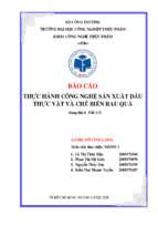 Thực hành cnsx dầu thực vật chế biến rau quả 