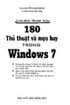 180 thủ thuật và mẹo hay trong windows 7  nguyễn nam thuận