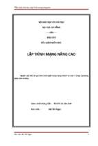 Tiểu luận môn lập trình mạng nâng cao nghiên cứu thật kỹ quá trình định tuyến trong mạng tcp ip và chọn 1 trong 2 phương pháp tỉnh và động