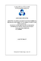 ảnh hưởng của không gian dịch vụ lên trải nghiệm của khách hàng một nghiên cứu tại chuỗi cửa hàng cà phê kiểu ý tại đà lạt 