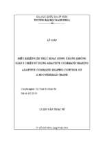 điều khiển cầu trục hoạt động trong không gian 3 chiều sử dụng adaptive command shaping