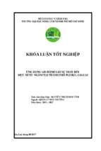 ứng dụng gis đánh giá sự thay đổi mực nước ngầm tại tp. pleiku, gia lai