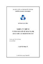 Nghiên cứu thiết bị và tính toán liều kỹ thuật xạ trị áp sát liều cao trị bệnh ung thư 