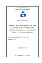 đánh giá thực trạng xả thải, thu gom vận chuyển và xử lý lốp xe phế thải trên địa bàn tp. hcm, đề xuất giải pháp quản lý theo hướng bền vững 