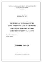 Synthesis of quinazolinones using metal organic frameworks (vnu 21 and sulfated mof 808) as heterogeneous catalysts