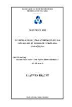 Xây dựng webgis cung cấp thông tin đất đai trên địa bàn xã tam phước   tp. biên hòa   tỉnh đồng nai 