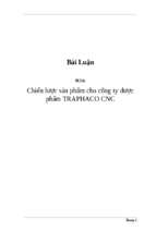 đề tài chiến lược sản phẩm cho công ty dược phẩm traphaco cnc 