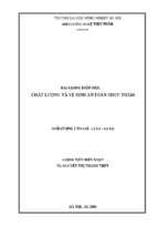 Bài giảng môn học chất lượng và vệ sinh an toàn thực phẩm