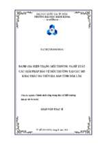 đánh giá hiện trạng môi trường và đề xuất các giải pháp bảo vệ môi trường tại các mỏ khai thác đá trên địa bàn tỉnh đắk lắk 
