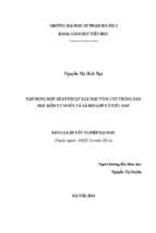 Vận dụng một số kĩ thuật dạy học tích cực trong dạy học môn tự nhiên và xã hội lớp 3 ở tiểu học (2014)