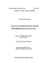 Nồng độ vitamin d huyết thanh trên bệnh nhân lupus ban đỏ