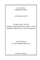 Tổ chức dạy học chương “cân bằng và chuyển động của vật rắn” – vật lí 10 nhằm phát triển năng lực vật lí của học sinh..