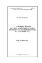 Tỷ lệ kháng thể kháng glutamic acid decarboxylase và kháng tiểu đảo tụy trên bệnh nhân đái tháo đường týp 2