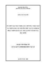 Tổ chức dạy học theo góc chương “chất rắn và chất lỏng – sự chuyển thể” vật lí 10 nhằm phát triển năng lực giải quyết vấn đề của học sinh..