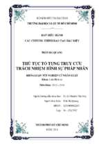 Thủ tục tố tụng truy cứu trách nhiệm hình sự pháp nhân