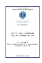Các tội về đua xe trái phép theo luật hình sự việt nam