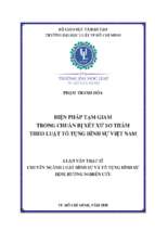 Biện pháp tạm giam trong chuẩn bị xét xử sơ thẩm theo luật tố tụng hình sự việt nam