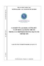 Cam kết về lao động cưỡng bức và sử dụng lao động trẻ em trong các hiệp định thương mại tự do thế hệ mới