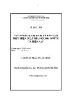 Những giải pháp pháp lý bảo đảm thực hiện luật phá sản 2004 ở nước ta hiện nay