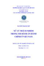 Xử lý trách nhiệm trong thi hành án hành chính ở việt nam