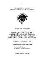 Thẩm quyền giải quyết tranh chấp quyền sử dụng đất theo pháp luật việt nam