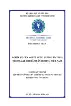 Nghĩa vụ của người được hưởng án treo theo luật thi hành án hình sự việt nam