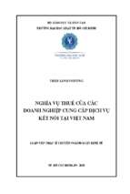 Nghĩa vụ thuế của các doanh nghiệp cung cấp dịch vụ kết nối tại việt nam