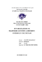 Eu's regulations on trademark licensing agreement   experience for vietnam