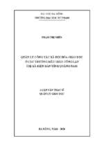 Quản lý công tác xã hội hóa giáo dục ở các trường mẫu giáo công lập thị xã điện bàn tỉnh quảng nam.