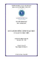 đơn vị hành chính   kinh tế đặc biệt  lý luận và thực tiễn
