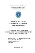 Optimizing effectiveness of note taking in consecutive interpreting a study in legal contexts