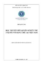 Học thuyết hết quyền sở hữu trí tuệ đối với sáng chế tại việt nam