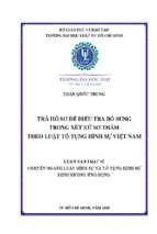 Trả hồ sơ để điều tra bổ sung trong xét xử sơ thẩm theo luật tố tụng hình sự việt nam