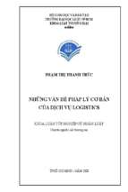 Những vấn đề pháp lý cơ bản của dịch vụ logistics