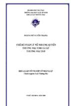 Chế độ pháp lý về nhượng quyền thương mại theo luật thương mại 2005