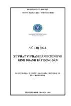 Xử phạt vi phạm hành chính trong lĩnh vực kinh doanh bất động sản