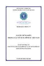 Người chứng kiến theo luật tố tụng hình sự việt nam