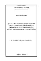 Quản lý hoạt động bồi dưỡng giáo viên tại các trường tiểu học trên địa bàn quận sơn trà thành phố đà nẵng đáp ứng yêu cầu đổi mới chương trình giáo dục phổ thông.