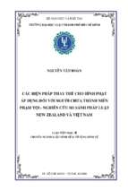 Các biện pháp thay thế cho hình phạt áp dụng đối với người chưa thành niên phạm tội   nghiên cứu so sánh pháp luật new zealand và việt nam