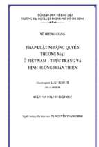 Pháp luật nhượng quyền thương mại ở việt nam   thực trạng và định hướng hoàn thiện