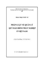 Pháp luật về quản lý quỹ bảo hiểm thất nghiệp ở việt nam