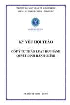 Góp ý dự thảo luật ban hành quyết định hành chính