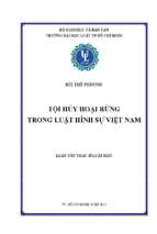 Tội hủy hoại rừng trong luật hình sự việt nam