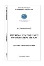 Thực tiễn áp dụng pháp luật về bảo trì công trình xây dựng