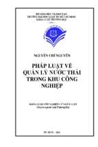 Pháp luật về quản lý nước thải trong khu công nghiệp