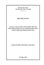 Quản lý hoạt động phát triển trí tuệ cho trẻ 5 6 tuổi tại các trường mẫu giáo thị xã điện bàn, tỉnh quảng nam.