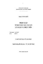 Pháp luật về bán đấu giá tài sản  lý luận và thực tiễn