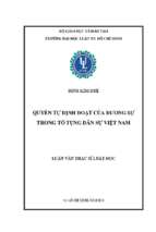 Quyền tự định đoạt của đương sự trong tố tụng dân sự việt nam