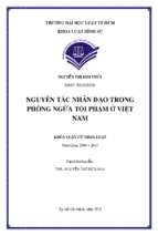 Nguyên tắc nhân đạo trong phòng ngừa tội phạm ở việt nam